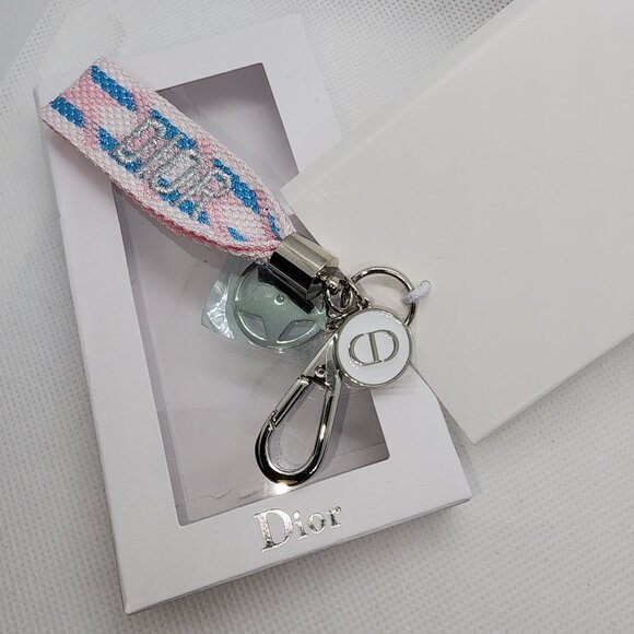 Dior Keychain - Pink with Blue - Picture 1 of 1